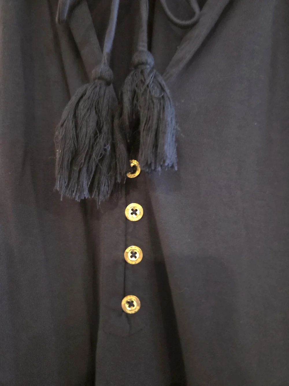 Lilly Pulitzer Navy Sleeveless Tiered Maxi Dress with Button V-Neck - Picture 3 of 6